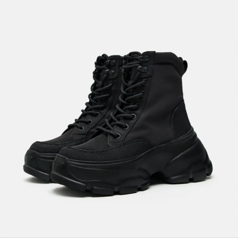 ZARA THICK-SOLED HIGH TOP SNEAKERS